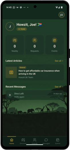 Howzit UK app screenshot